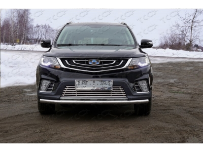 Решётка радиатора нижняя 12 мм ТСС для Geely Emgrand X7 2018-2021